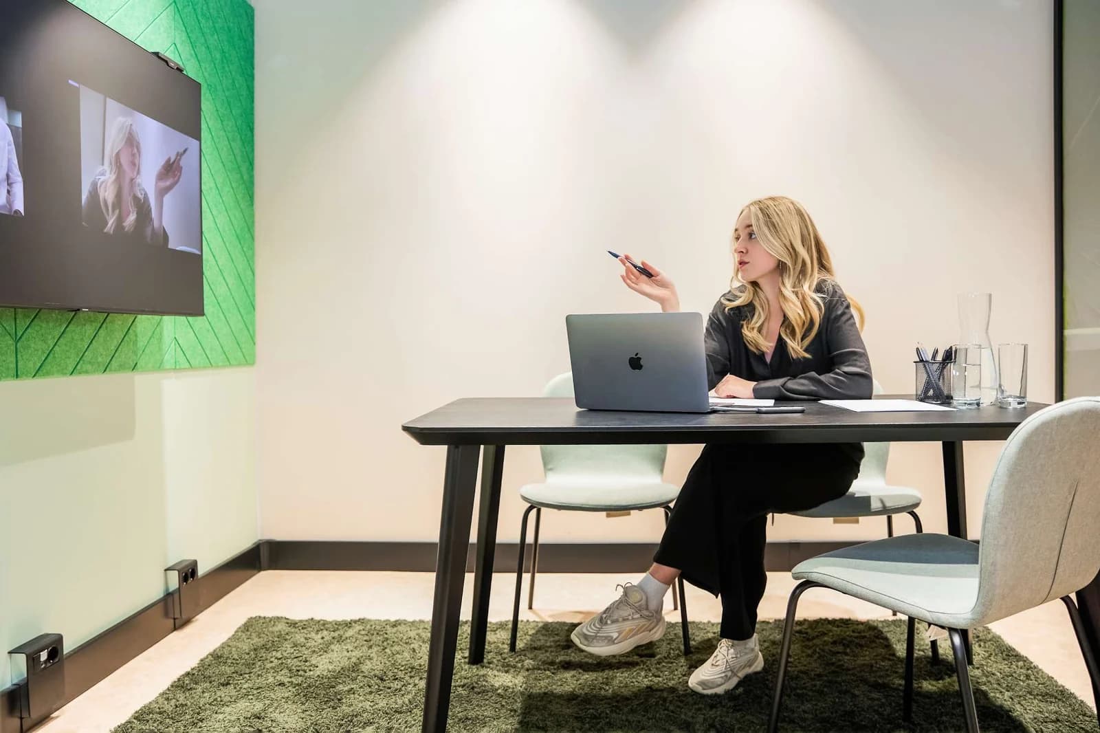 Meeting room: on a client call — Life at the cnctd studio in Budva